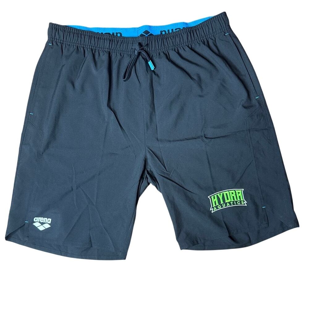 Arena X Hydra Aquatics Swim Shorts Size XXL in  Black with Green Logo and Teal